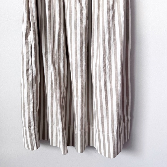 Everlane Seersucker Beige and White Striped Midi Dress - Picture 12 of 12